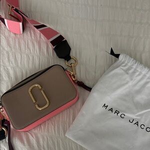 Marc Jacobs Pink and Brown Crossbody Bag